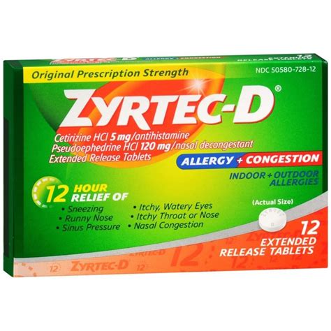 are there generic forms of zyrtec-d